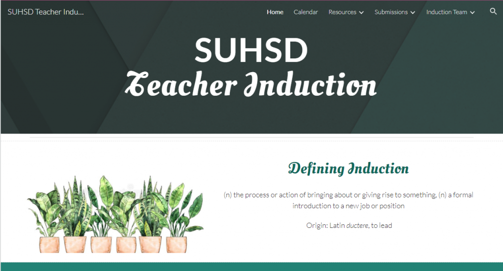 SUHSD Teacher Induction Website
